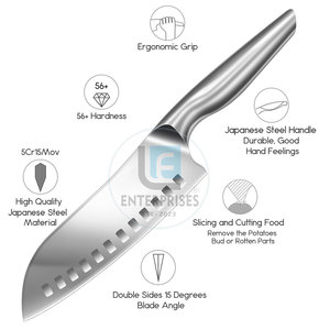 Couteaux de cuisine couleur argent fabriqués au Pakistan, service OEM, faible MOQ - Product Image 3