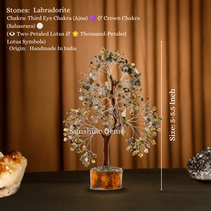 Árbol de la Vida de Labradorita al por Mayor con Alambre Plateado, Piedras Curativas de Gemas, Decoración para el Hogar - Product Image 4