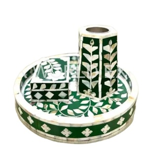 Premium Quality Agarwood Serving Tray Handmade Mop Incense <b>Candle</b> Holder Mother Pearl Inlay Religious Home Decor Item By FWE - Product Image 1