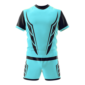 สีเหลืองสีดำชุดเสื้อกีฬาฟุตบอลแขนสั้นเสื้อรักบี้กางเกงขาสั้นชุดฝึกซ้อมระบายความชื้นได้ดีระบายอากาศได้ดีสำหรับทุกเพศ - Product Image 3