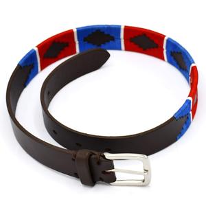 Durable Polo Leather <b>Belt</b> made from Premium leather with colourful handwoven detailing Designed for comfort with strong buckle. - Product Image 3