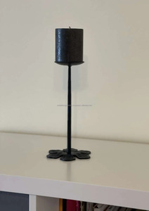 เชิงเทียนที่ดีที่สุดสำหรับเทียนทรงสูงและใหญ่เหล็กดัดดอกแอสเตอร์กล้วยไม้ผ้าลินินลายดอกหอยขม - Product Image 2