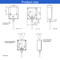 Lector de escáner de pasaporte EMT6432C OCR MRZ 1D 2D, motor de código de barras fijo, interfaz USB RS232 en Stock
