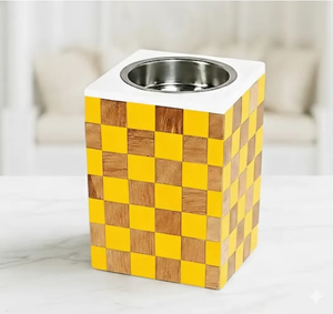 Premium Quality Unique Shape Wooden Marble Bakhoor Burner Fabulous New Arrival Incense Burner Home Tableware <b>Decor</b> Use - Product Image 3