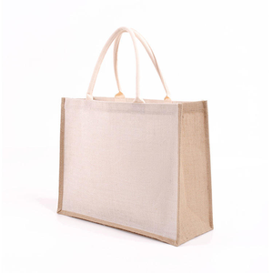 Eco Conscious Customizable Jute Beach Tote <b>Bag</b> with Print Options for Business Branding and Marketing - Product Image 1