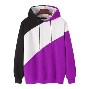 Sweater Washed Black White Winter Season Wholesale Men's Custom Size Knitted Cotton Fleece Hooded Zipper-Up Solid Color <b>Top</b> <b>Coat</b> - Product Image 3