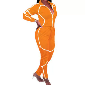 Ensemble 2 pièces unisexe personnalisé : Survêtement coupe-vent avec veste de sport zippée en nylon pour homme et femme - Product Image 6