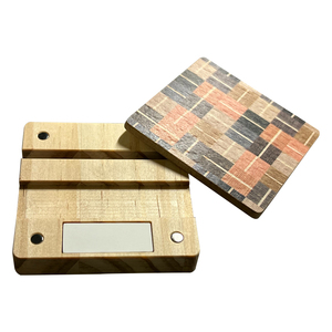 Modern Wooden Phone Holder – Mirror Cube <b>Block</b> Design with Essential Oil Diffuser, Customizable Desk Decor - Product Image 1