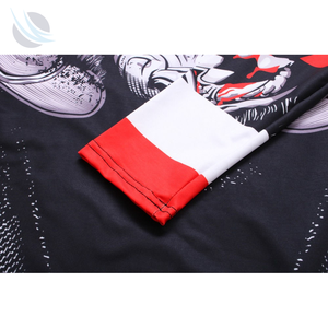 Men's Full Sleeve Rash Guard Wolf Print <b>Compression</b> <b>Shirt</b> Quick Dry Polyester Sport Top Breathable Custom Logo - Product Image 6