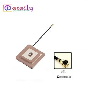 Antenne patch céramique active compacte GPS/GLONASS L1+L2 de haute précision interne 28 dB + UFL (25*18) pour applications de navigation - Product Image 1