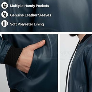 Chaqueta Letterman de Cuero Más Vendida, Último Diseño, Chaqueta Letterman de Algodón y Lana, Chaqueta Letterman de Cuero para Invierno - Product Image 4