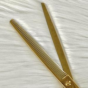 Ciseaux de toilettage pour chiens et chats en acier inoxydable japonais de 8 pouces pour droitiers - Pack en vrac Outils de toilettage pour animaux de compagnie pratiques - Product Image 5