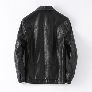 Chaqueta de Cuero Genuino Personalizada, Cortavientos, para Hombre, Estilo Motero, con Logotipo de Marca Privada OEM, Moda Urbana, Ropa al por Mayor - Product Image 2