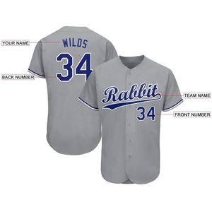 Custom Full Button Baseball Jersey Uniform Breathable Youth Adults Men Women <b>Athletic</b> Apparel - Product Image 2