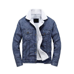 Veste streetwear à capuche en toile bleu clair Hiver 2025 – Vente en gros, haute qualité, unisexe, en coton, style jean, devant en denim personnalisé - Product Image 1