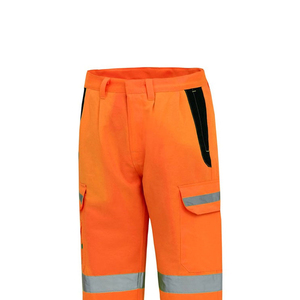 Hi Vis Reflective Stripes <b>Cargo</b> Pockets <b>Work</b> Wear Pants Men Custom Workwear Road Safety Trousers High Visibility - Product Image 3