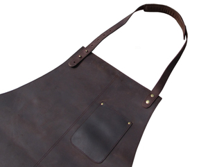 Tablier en coton unisexe de qualité supérieure avec poches, bretelles réglables, manches courtes et fermeture à boutons-pression pour restaurants et bars (vente en gros) - Product Image 6