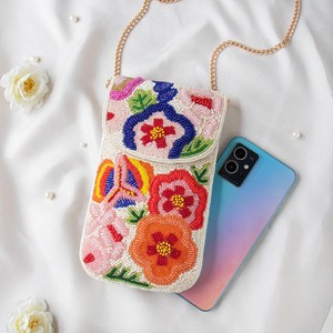 เคสโทรศัพท์มือถือแฟชั่นผู้หญิงสไตล์โบฮีเมียนฮิปปี้ยิปซีแบบใหม่ล่าสุด  ลายนูนประดับลูกปัด  ขนแปรง PP  รุ่น GCMC-106 ขายส่ง - Product Image 5
