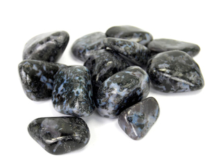 Hermosa roca natural curativa Indigo Gabbro Crystal Palm Stone - Product Image 6