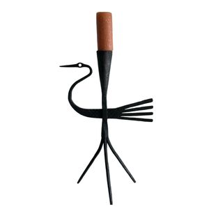 Portavelas de hierro moderno con recubrimiento en polvo negro mate para decoración, para mesa de comedor, para centro de mesa de dormitorio. - Product Image 4