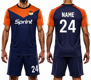 Camiseta de Fútbol Unisex, Jersey de Fútbol con Estampado Digital, Jersey de Fútbol Clásico Premium, Material de Spandex/Poliéster, Patrón Geométrico - Product Image 1