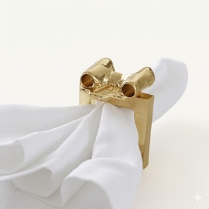 Wholesale Antique <b>Copper</b> Hammered Metal Napkin Rings Set Of 4 Inecone Cutout Design Decorative Tabletop Accessories Best Price - Product Image 6