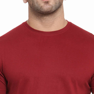 T-shirts décontractés pour hommes de haute qualité, couleur rouge, 100% coton, manches courtes, respirants, col rond, coupe régulière, anti-UV - Product Image 6