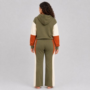 Fall Clothing Trendy <b>Women</b> <b>Sweatpants</b> and Hoodie Set Professional Factory Made Cotton Fleece Tracksuit For Ladies - Product Image 3