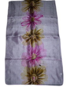 Pañuelo Largo de Seda con Estampado Floral para Mujer, Accesorio de Moda para Todas las Temporadas, 100% Seda, Impresión Digital, Agradable al Tacto - Product Image 4