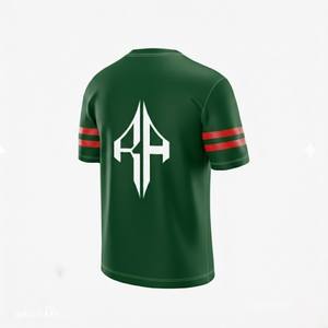 เสื้อเจอร์ซีย์อเมริกันฟุตบอลคุณภาพพรีเมียมสำหรับผู้ชาย คอวี แขนสั้น สีพื้น ไซส์ใหญ่ ผ้าโพลีเอสเตอร์ 100% ระบายอากาศได้ดี แห้งเร็ว - Product Image 6