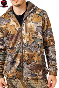 Combinaison de camouflage complète pour hommes, veste à capuche et pantalon cargo, veste de chasse légère pour temps froid - Product Image 3