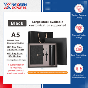 Offre Exclusive : Ensemble Cadeau Carnet en Cuir PU Écologique de Haute Qualité et Tasse Thermos – 100 Feuilles, Option Logo Personnalisé, Commande en Gros - Product Image 2