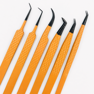 HARRAR GROUP COMPANIES – Kit professionnel de pinces à cils en acier inoxydable, à pointes courbées et angulées de précision pour extensions de cils - Product Image 4