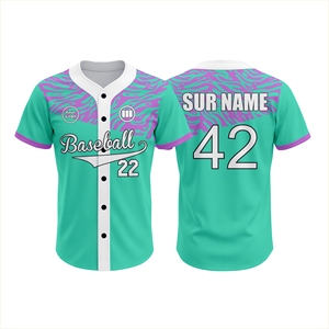 Custom <b>Baseball</b> Jersey Set Athletic Fit Breathable Quick Dry Sublimated Team Uniform OEM Wholesale Supplier - Product Image 6