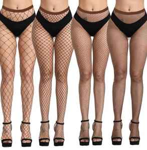 Collants sexy en résille brillants pour femmes, collants fins et transparents, collants brillants pour le carnaval, été, spandex/polyester - Product Image 2