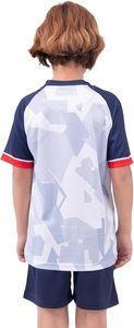 Camiseta de Fútbol de EE. UU. para Niños, Manga Corta, Cuello Redondo, Sublimada, 100% Poliéster, Absorbe la Humedad, Corte Regular, Ropa Deportiva Infantil - Product Image 3
