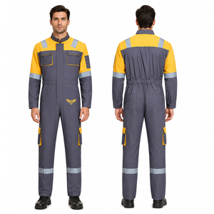 Combinaison de travail réfléchissante haute visibilité 2026 pour hommes et femmes, uniforme industriel pour mécaniciens et ouvriers du bâtiment - Product Image 4