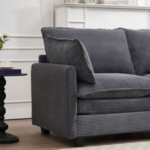 Nuovo divano modulare a 3 posti a forma di U in velluto con 10ttoman 2 cuscini lombari divano divano a sedere comodo per soggiorno - Product Image 4