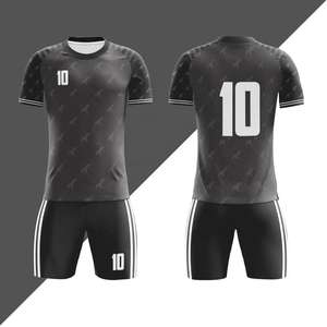 Maillots de football personnalisés pour hommes, uniformes de football, séchage rapide, 100% polyester, anti-transpiration, antibactériens, respirants, manches courtes - Product Image 2