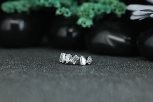 Luxury Multi Shape Moissanite <b>Ring</b> 925 Sterling <b>Silver</b> Five Stone <b>Ring</b> Pear <b>Emerald</b> Round Cut Wedding Custom Jewelry Wholesale - Product Image 4