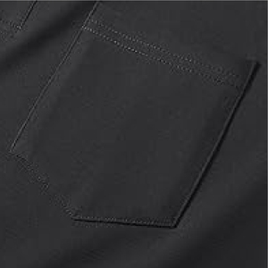 Men's <b>Black</b> Short Sleeve <b>Polo</b> <b>Shirt</b> With Chest Pocket Casual Regular Fit Woven Oxford Fabric Solid Color Design - Product Image 6