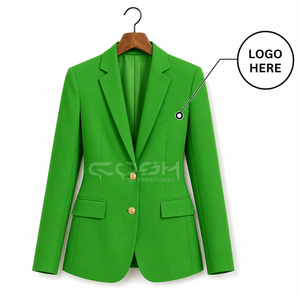 เสื้อเบลเซอร์ Cosh International Premium Alpha Kapa Sorority สำหรับผู้หญิง สีเขียวปักลายแบบกรีก เสื้อคลุมสำหรับสุภาพสตรี - Product Image 1