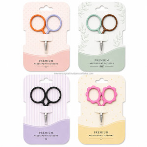 Ciseaux de broderie miniatures colorés en gros, ciseaux de coupe de fil en acier inoxydable tranchants, prix d'usine, logo personnalisé - Product Image 4