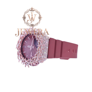 Premium Quality Elegant Mossinate Rubber Diamond <b>Watch</b> Genuine Diamonds <b>for</b> Everyday Wear Available <b>for</b> Export Price - Product Image 2