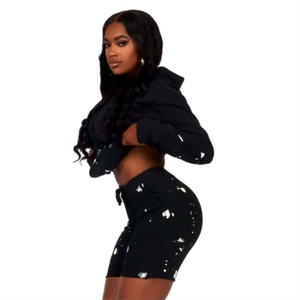 Ensemble 2 pièces vintage pour femme : short en dentelle, spandex/coton, respirant, séchage rapide, imperméable, anti-boulochage, coupe ajustée hiver - Product Image 1