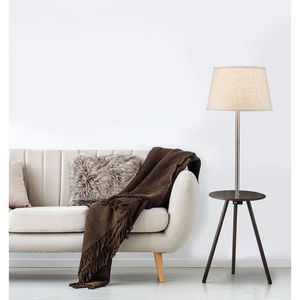 Tavolino Rotondo da 57 Pollici con Lampada e Stazione di Ricarica, Lampade da Terra Eleganti 1.56/9.9 Pollici per Soggiorno o Camera da Letto - Product Image 6