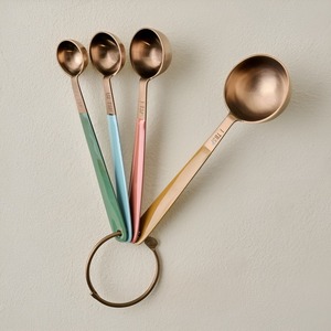 High Quality Steel Kitchen Gold Measuring Spoons Food Safe Quality Wholesale Measure Cup Set Counting Cups From India - Product Image 3