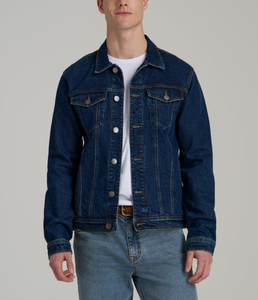 โรงงานผลิตเสื้อแจ็คเก็ตเดนิมผ้าฝ้ายสโตนวอชแบบมีกระดุมและกระเป๋า รับผลิตแบบ OEM ODM แบรนด์ส่วนตัว สั่งผลิตได้จำนวนน้อย พร้อมปักโลโก้ตามแบบ - Product Image 1