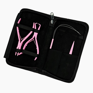 Kits de Extensiones de Cabello de Uso Comercial con Etiqueta Personalizada, Anillos Micro Nano de Acero Inoxidable de Grado Quirúrgico Rosa Intenso, Alicates y Herramientas - Product Image 6