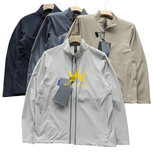 Breathable UV Protection Thin <strong>Smart</strong> Casual Safari <strong>Jacket</strong> with Zipper Stand Collar Solid Pattern - Product Image 1